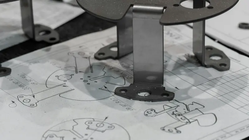 Metal brackets manufactured according to drawings
